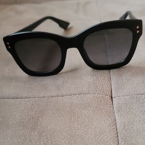 Vintage Christian Dior Elyse Black Square Abstract  Sunglasses